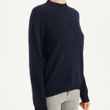 Chanyarn Women's 100% Merino Wool Luxury Soft Fall Winter Warm Long Sleeve Mock Neck Brushed Fuzzy Pullover Sweater