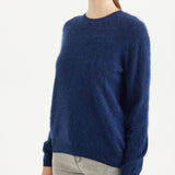 Chanyarn Women's 100% Merino Wool Luxury Soft Fall Winter Warm Crewneck Long Sleeve Brushed Fuzzy Pullover Sweater