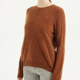 Chanyarn Women's 100% Merino Wool Luxury Soft Fall Winter Warm Crewneck Long Sleeve Brushed Fuzzy Pullover Sweater