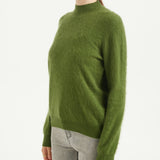 Chanyarn Women's 100% Merino Wool Luxury Soft Fall Winter Warm Long Sleeve Mock Neck Brushed Fuzzy Pullover Sweater