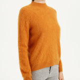 Chanyarn Women's 100% Merino Wool Luxury Soft Fall Winter Warm Long Sleeve Mock Neck Brushed Fuzzy Pullover Sweater