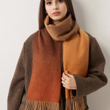 100% Pure Cashmere Scarf Fall Winter Plaid Soft
