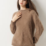 Suéter 100% Lana Merino Sin Costuras Con Cuello Alto