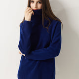 Pull à col roulé sans couture 100 % laine mérinos