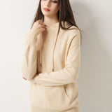 30% Cashmere 70% Merino Wool Hooded Knit Sweater