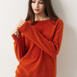 30% Cashmere 70% Merino Wool Seamless Crew Neck Sweater