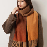 100% Pure Cashmere Scarf Fall Winter Plaid Soft