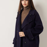 \100% Merino Wool Double Breasted Loose Coat