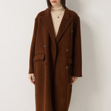 Double-Breasted 100% Merino Wool Long Coat