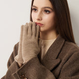 100% Pure Cashmere Gloves Winter Knit Gloves for Teens