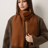 100% Pure Cashmere Scarf Fall Winter Plaid Soft