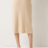 30% Cashmere and 70% Merino Wool High Waist Skirt