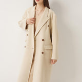Double-Breasted 100% Merino Wool Long Coat