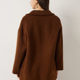 100% Merino Wool Double Breasted Short Coat
