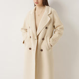 100% Merino Wool Fall Winter Long Pea Coat