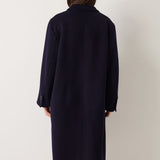 Double-Breasted 100% Merino Wool Long Coat