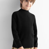 男の子と女の子100％メリノウールのセーター秋の冬の最初のライン長いSLを着用する準備ができています