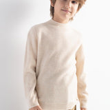 Boys 100% Merino Wool Sweater 2025 Fall Winter First-Line Ready to Wear Mock Neck Long Sleeve Seamless Knit Sweater