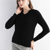 Mongolisk kashmirtröja med v-ringad