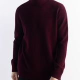 Herren 100% Merino Wollpullover 2025 Herbst Winter Erste Linie Ready to Tragen hoher Nacken Langarmern nahtloser Strickpullover