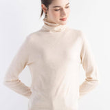 Women's Merino Wool Sweater 2025 Fall Winter Turtle Neck Long Sleeve First-Line Ready to Wear Seamless Knit Sweater