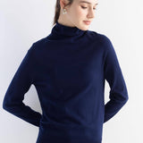 Women's Merino Wool Sweater 2025 Fall Winter Turtle Neck Long Sleeve First-Line Ready to Wear Seamless Knit Sweater