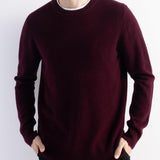 Men's 100% Merino Wool Sweater 2025 Fall Winter First-Line Ready to Wear Crew Neck Long Sleeve Seamless Knit Sweater