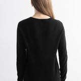 100% 메리노 울 심리스 크루넥 스웨터