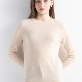 100% 메리노 울 심리스 크루넥 스웨터