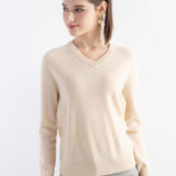 Chanyarn 100% Pure Cashmere Women's Sweater V-Neck Long Sleeve 2025 Fall Winter Warm Soft Knit Pullover