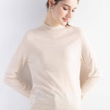Women's Merino Wool Sweater 2025 Fall Winter Mock Neck Long Sleeve First-Line Ready to Wear Seamless Knit Sweater