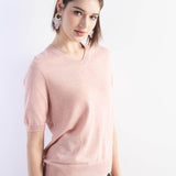 Frauen Merino Wollpullover 2025 Herbst Winter gegen Nacken Kurzarm Erstlinienanschluss bereit zum Tragen nahtloser Strickpullover