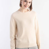 Women's 100% Pure Cashmere Sweater 2025 Fall Winter Crew Neck Long Sleeve Warm Soft Knitted Pullover
