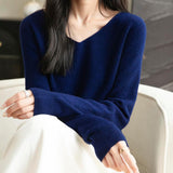 Chanyarn Women's 100% Merino Wool V Neck Sweater 2025 First-Line Ready to Wear Casual Long Sleeve Seamless Knit Sweater