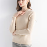 Mongolian Cashmere Crewneck Knit Sweater