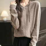 Cardigan de munición larga de manga larga de manga larga de lana 100% merino