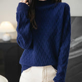 Chanyarn Women's 100% Merino Merino Wool Séter 2025 Otoño Invierno Solid Mock Cuella de manga larga Sweater Jumper