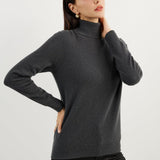 Women's 100% Pure Cashmere Sweater Turtleneck Long Sleeve Warm Soft 2025 Fall Winter Knit Pullover