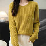 Chanyarn Pull de laine de mérinos de Chanyarn 2025 Automne d'hiver Casual Crewneck Long Sweater en tricot à manches longues à manches longues à manches longues