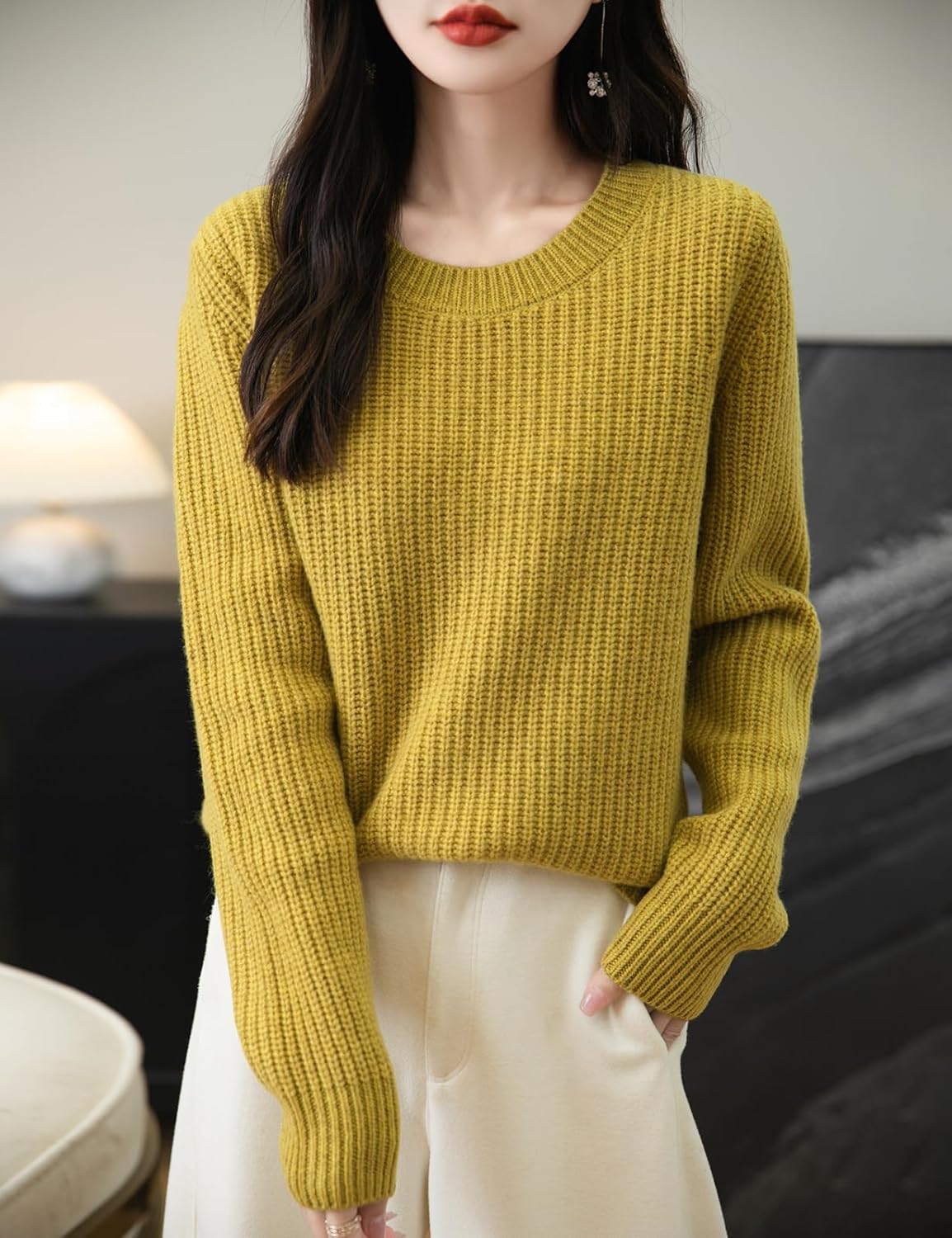 Chanyarn Pull de laine de mérinos de Chanyarn 2025 Automne d'hiver Casual Crewneck Long Sweater en tricot à manches longues à manches longues à manches longues