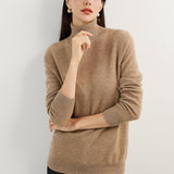 Women's 100% Pure Cashmere Sweater Turtleneck Long Sleeve Warm Soft 2025 Fall Winter Knit Pullover