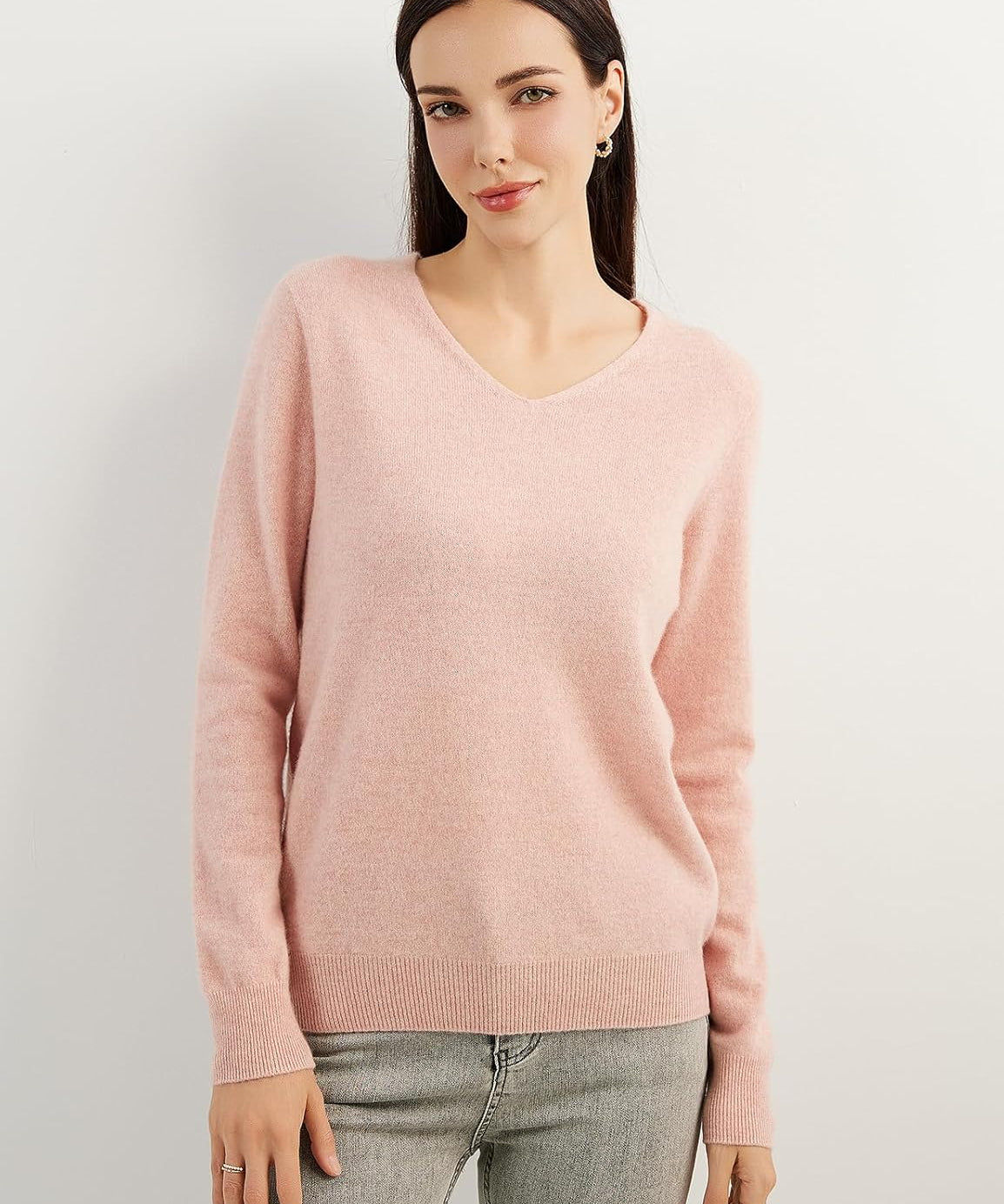 Mongolia Cashmere V-Neck Sweater