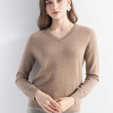 Chanyarn 100% Pure Cashmere Women's Sweater V-Neck Long Sleeve 2025 Fall Winter Warm Soft Knit Pullover