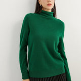 100% Pure Cashmere Women's Sweater Turtleneck Long Sleeve Warm Soft 2025 Fall Winter Knit Pullover