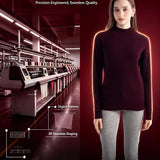 100% Australian Merino Wool Seamless Mock Neck Sweater