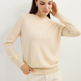 Women's 100% Pure Cashmere Sweater 2025 Fall Winter Crew Neck Long Sleeve Warm Soft Knitted Pullover