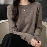 Chanyarn Women's 100％Merino Wool Crewneck Seater 2025 First-Line Ready of Long-Sleeve Seamless Knit Seater