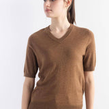 Frauen Merino Wollpullover 2025 Herbst Winter gegen Nacken Kurzarm Erstlinienanschluss bereit zum Tragen nahtloser Strickpullover