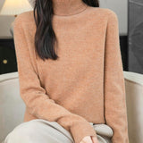 Chanyarn Women's 100% Merino Wool Turtleneck Sweater 2025 First-Line Ready to Wear Long Sleeve Seamless Knit Pullover