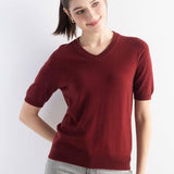 Frauen Merino Wollpullover 2025 Herbst Winter gegen Nacken Kurzarm Erstlinienanschluss bereit zum Tragen nahtloser Strickpullover